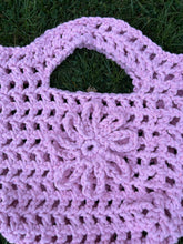 Load image into Gallery viewer, Crochet Petal Bag in Pink Lemonade